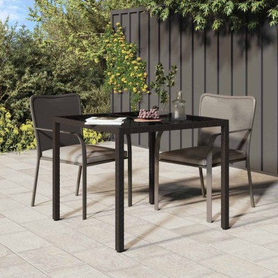 Mesa de comedor de jardín Marrón 90 x 90 x 75 cm Poliratán