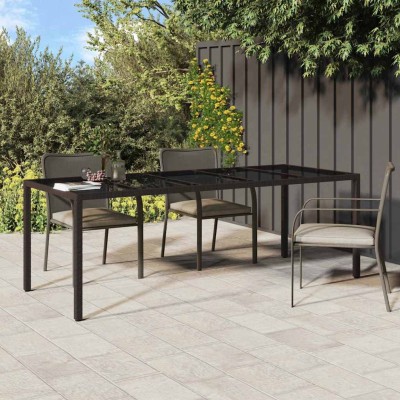 Mesa de comedor de jardín Marrón 250 x 100 x 75 cm Poliratán