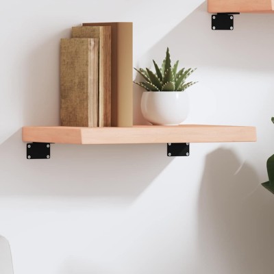 Estante de pared madera maciza roble sin tratar 40x30x(2-4) cm