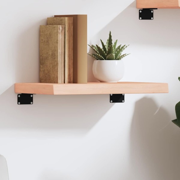 Estante de pared madera maciza roble sin tratar 40x30x(2-4) cm
