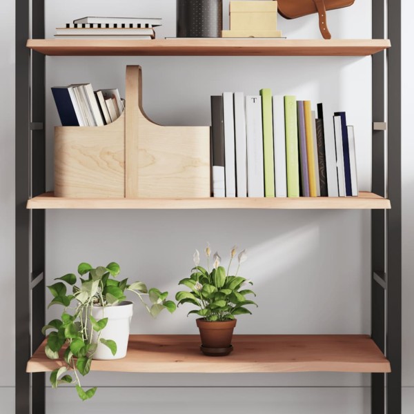 Estante de pared madera maciza de roble sin tratar 80x60x2 cm