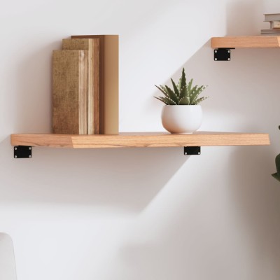 Estante pared madera roble tratada marrón claro 60x40x(2-4) cm