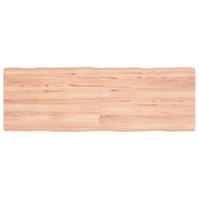 Tablero mesa madera tratada borde natural marrón 120x40x(2-4)cm
