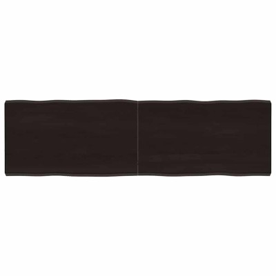 Tablero mesa madera tratada borde vivo marrón 140x40x(2-4) cm
