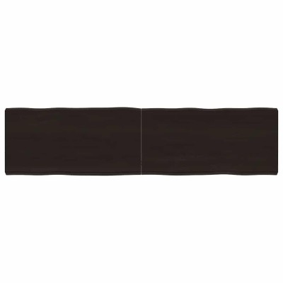 Tablero mesa madera tratada borde vivo marrón 160x40x(2-6) cm