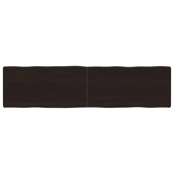Tablero mesa madera tratada borde vivo marrón 160x40x(2-6) cm