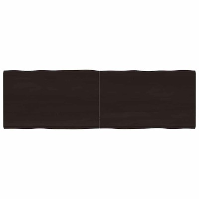 Tablero mesa madera tratada borde vivo marrón 160x50x(2-4) cm