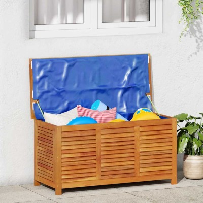 Caja de almacenaje de jardín madera maciza acacia 113x50x56 cm