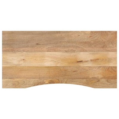 Tablero escritorio con curva madera mango rugosa 120x50x2,5 cm