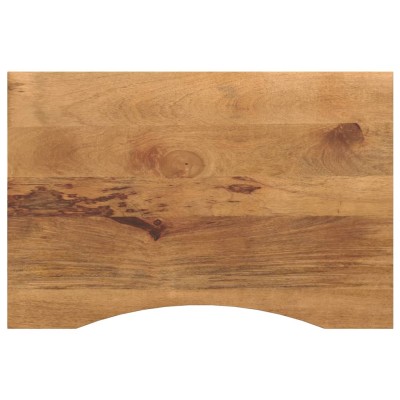 Tablero escritorio con curva madera mango rugosa 100x50x2,5 cm