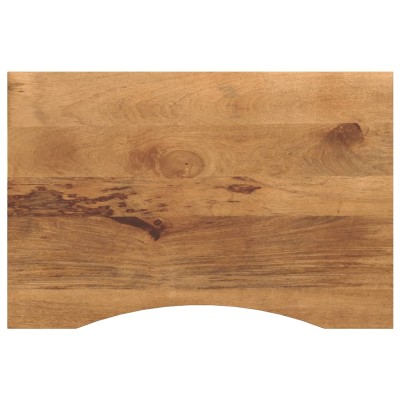 Tablero escritorio con curva madera mango rugosa 100x60x2,5 cm