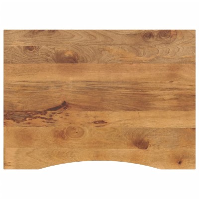 Tablero escritorio con curva madera mango rugosa 100x80x2,5 cm