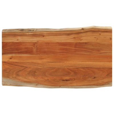 Tablero de mesa rectangular borde natural acacia 120x60x3,8 cm