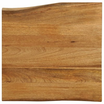 Tablero de mesa borde natural madera maciza mango 60x60x2,5 cm