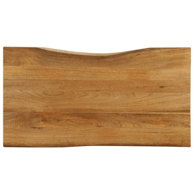 Tablero de mesa borde natural madera maciza mango 120x60x2,5 cm