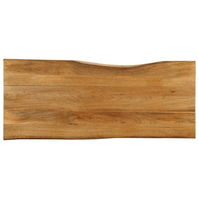 Tablero de mesa borde natural madera maciza mango 140x60x2,5 cm