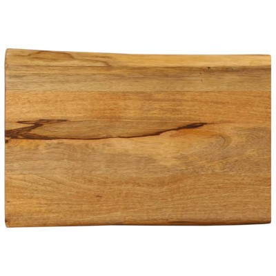 Tablero de mesa borde natural madera maciza mango 70x40x3,8 cm