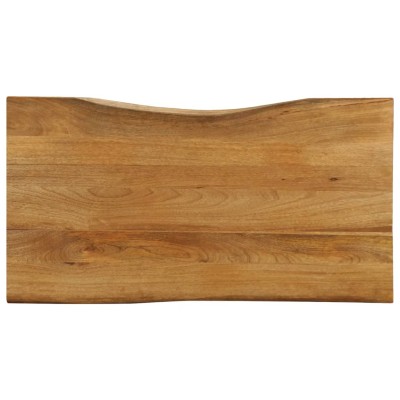 Tablero de mesa borde natural madera maciza mango 120x60x3,8 cm
