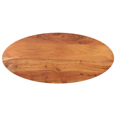 Tablero de mesa ovalado madera maciza de acacia 100x50x3,8 cm