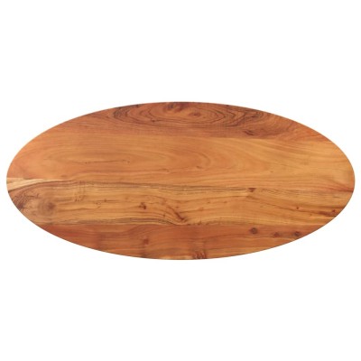 Tablero de mesa ovalado madera maciza de acacia 110x50x3,8 cm