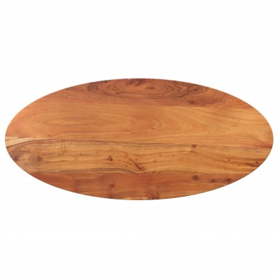 Tablero de mesa ovalado madera maciza de acacia 120x60x3,8 cm