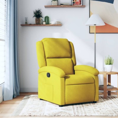Sillón reclinable terciopelo amarillo