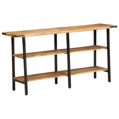 Mesa consola de madera maciza de mango 140x35x70 cm