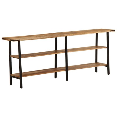 Mesa consola de madera maciza de mango 180x35x70 cm