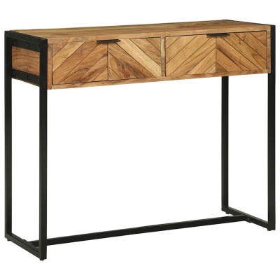 Mesa Consola Marrón 90 x 35 x 75 cm madera maciza de mango