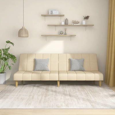 Sofá cama de 2 plazas tela color crema
