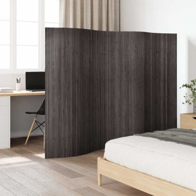Biombo divisor de bambú gris 250x165 cm
