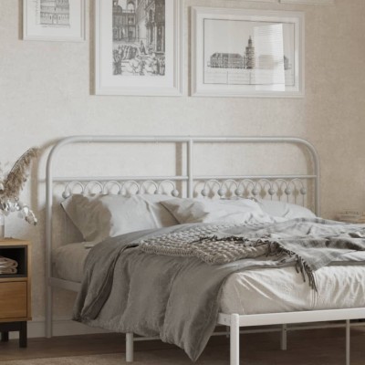 Cabecero de metal blanco 150 cm