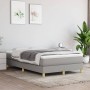 Cama box spring con colchón tela gris claro 120x200 cm