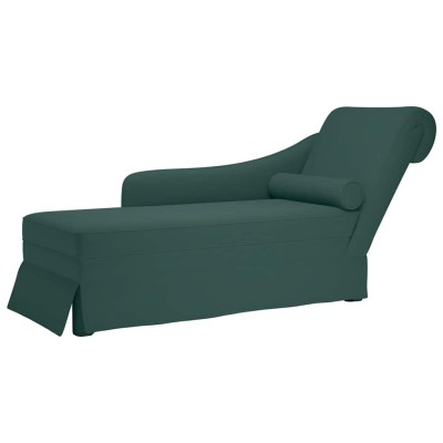 Chaise longue respaldo reposabrazos derecho terciopelo