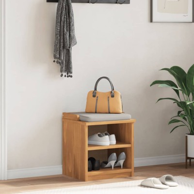 Banco de recibidor SANDNES madera maciza de pino 45x40x50 cm