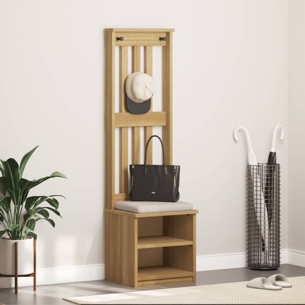 Perchero de entrada SANDNES 45x40x159,5cm madera maciza de pino
