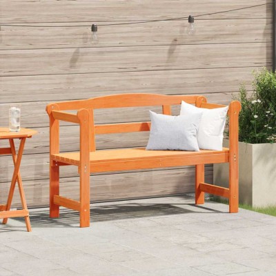Banco de exterior Marrón 119 x 76 x 44cm Madera maciza de Pino