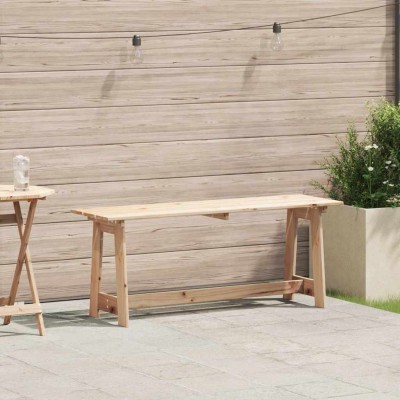 Banco de exterior Marrón 119 x 35 x 47 cm Madera maciza de Pino