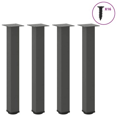 Patas para consola (4 unidades), antracita, 72-74 cm, acero