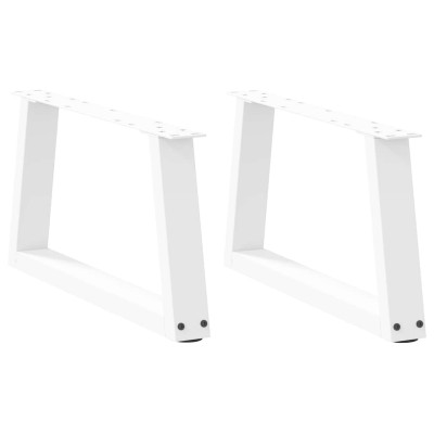 Patas para mesa de centro en forma de V (2 unidades), color blanco, 50 x (30-31,3) cm, acero