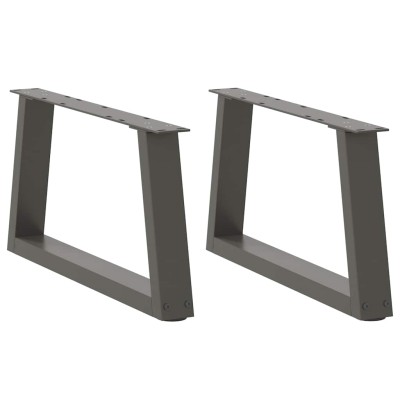 Patas para mesa de centro en forma de V (2 unidades), antracita, 70 x (30-31,3) cm, acero