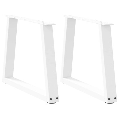 Patas para mesa de centro en forma de V (2 unidades), color blanco, 50 x (42-43,3) cm, acero