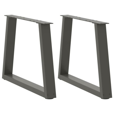 Patas para mesa de centro en forma de V (2 unidades), antracita, 60 x (42-43,3) cm, acero