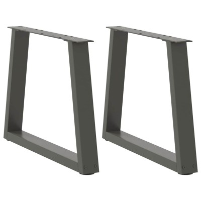 Patas para mesa de centro en forma de V (2 unidades), antracita, 70 x (42-43,3) cm, acero