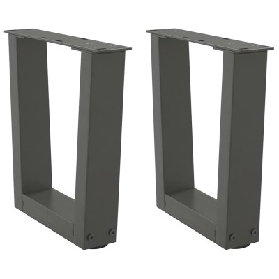 Patas para mesa de centro en forma de V (2 unidades), antracita, 40 x (30-31,3) cm, acero