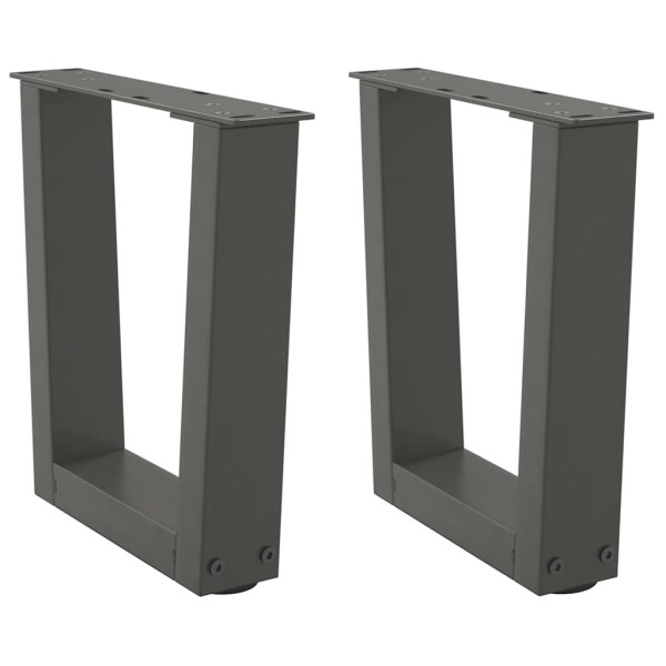 Patas para mesa de centro en forma de V (2 unidades), antracita, 40 x (30-31,3) cm, acero