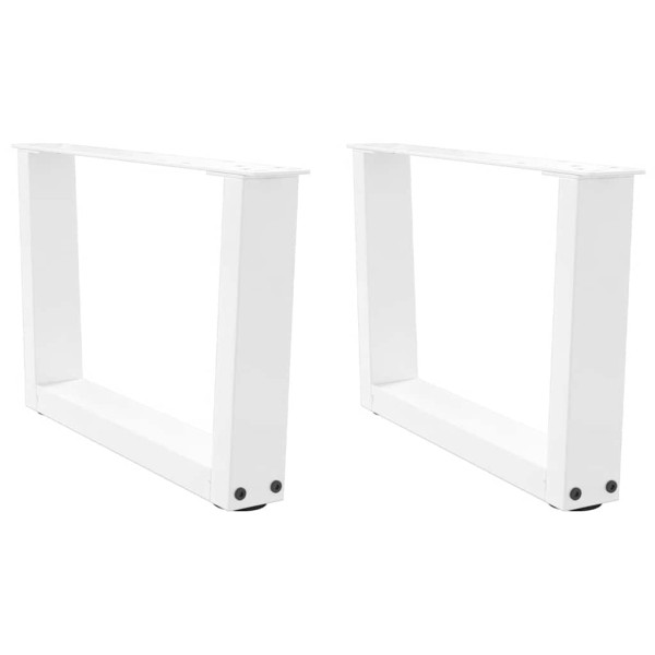 Patas para mesa de centro en forma de V (2 unidades), color blanco, 60 x (30-31,3) cm, acero