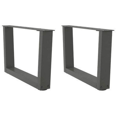 Patas para mesa de centro en forma de V (2 unidades), antracita, 60 x (30-31,3) cm, acero