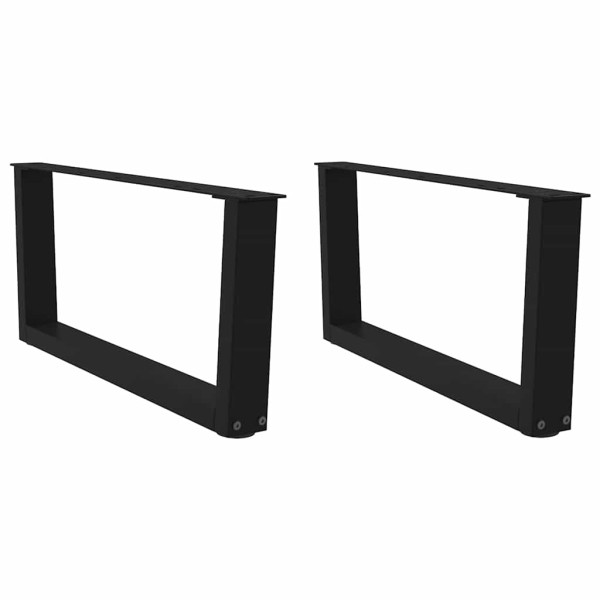 Patas para mesa de centro en forma de V (2 unidades), color negro, 70 x (30-31,3) cm, acero