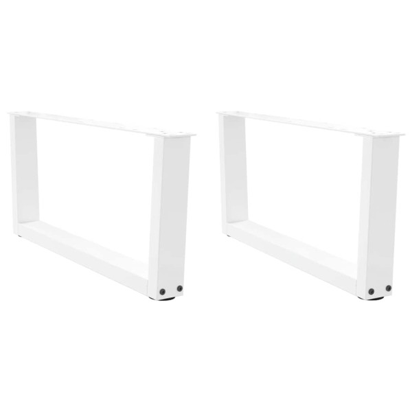 Patas para mesa de centro en forma de V (2 unidades), color blanco, 70 x (30-31,3) cm, acero